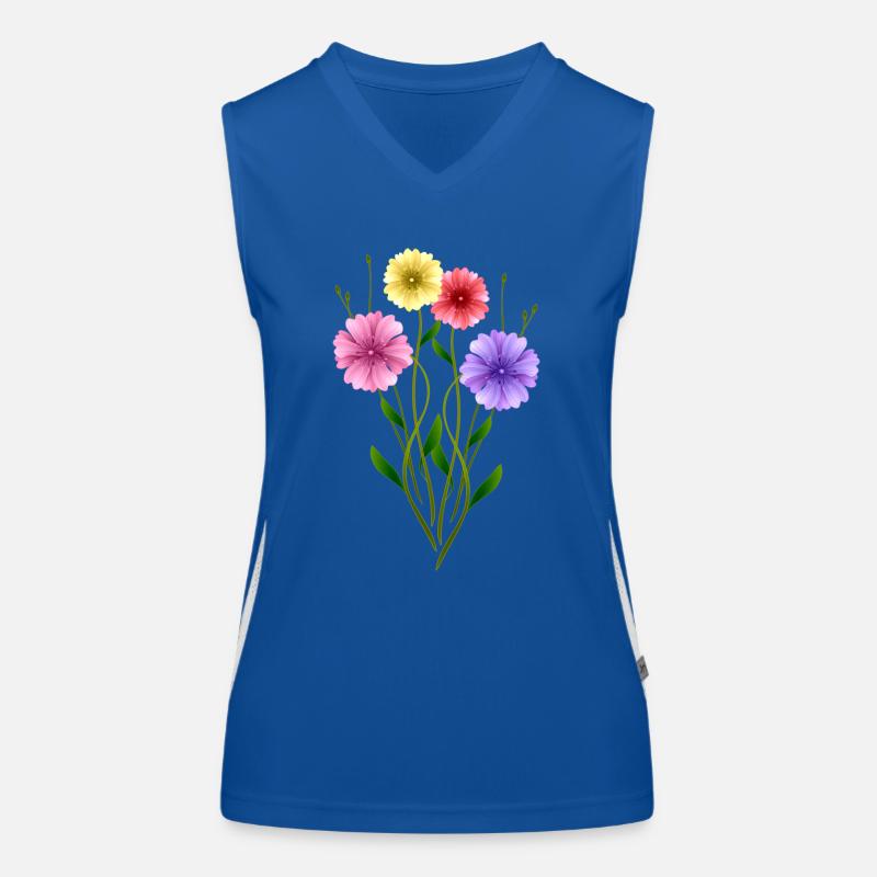 Fleur Débardeur respirant contrasté Femme