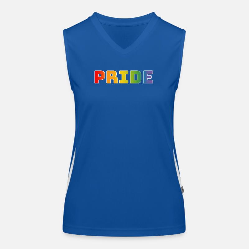 Rainbow pride blanc Débardeur respirant contrasté Femme