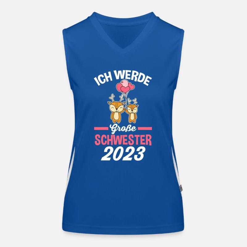 Hirsch Reh Schwester 2023 Funktionelles Kontrast-Tank Top für Frauen