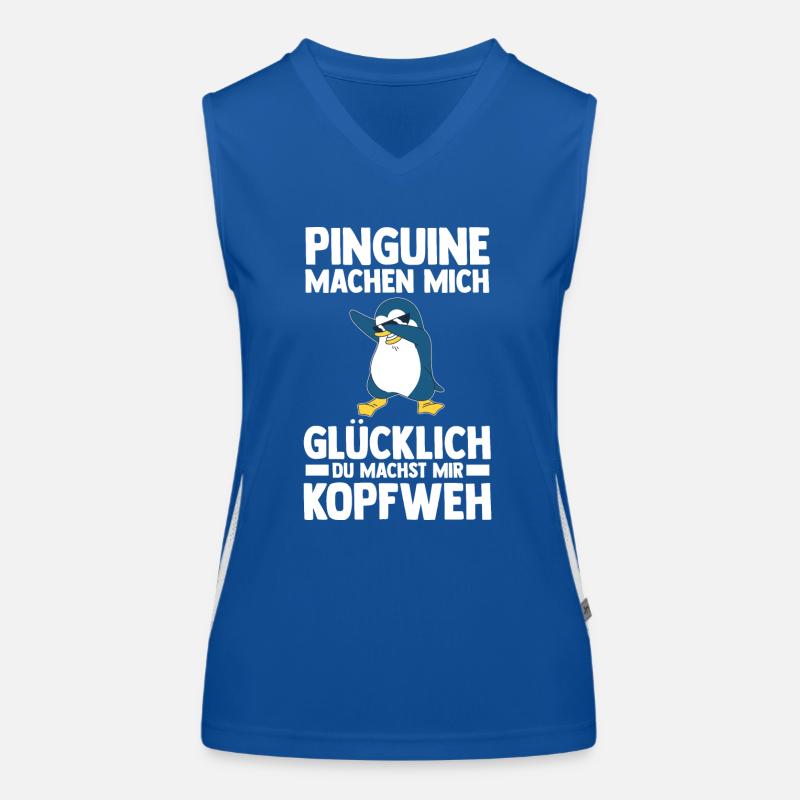 Tiermotiv Pinguin Funktionelles Kontrast-Tank Top für Frauen