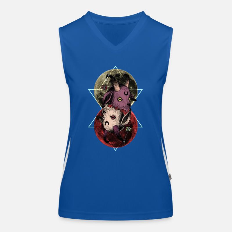 As Above So Below Goat - Ziege Funktionelles Kontrast-Tank Top für Frauen