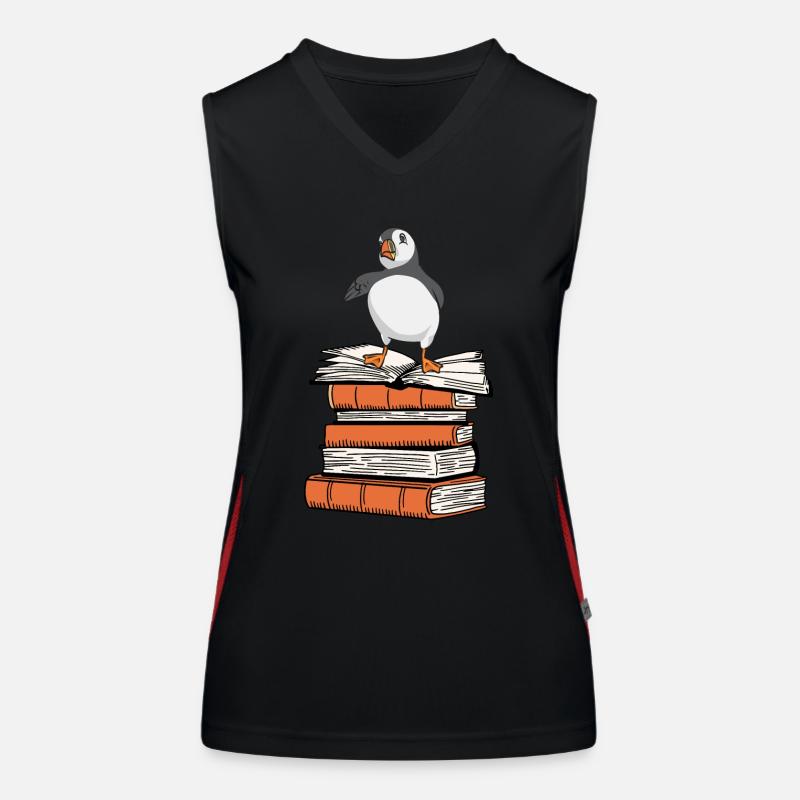 puffin, puffin, auks, lunde Women's Functional Contrast Tank Top