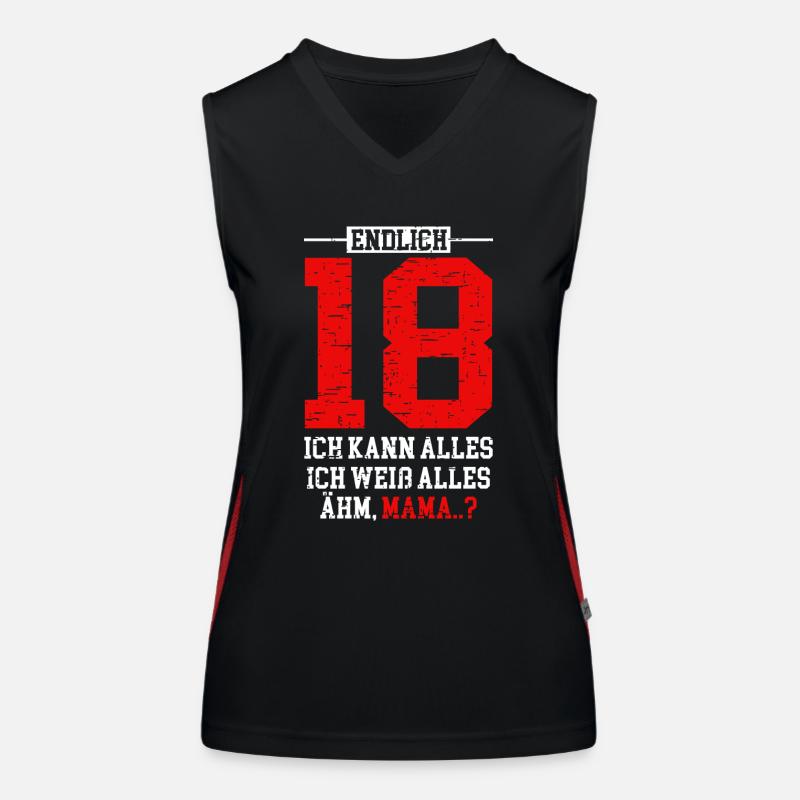 Endlich 18 - Mama ..? Funktionelles Kontrast-Tank Top für Frauen