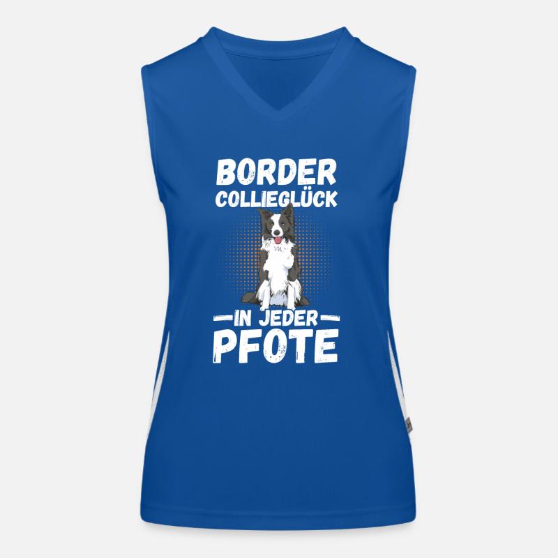 Hund Border Collie Funktionelles Kontrast-Tank Top für Frauen