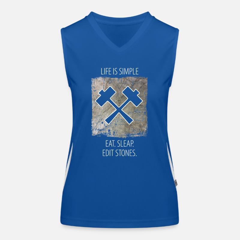 Steinmetz Steinbildhauer Spruch Funktionelles Kontrast-Tank Top für Frauen