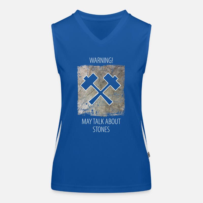 Steinmetz Steinbildhauer Spruch Funktionelles Kontrast-Tank Top für Frauen