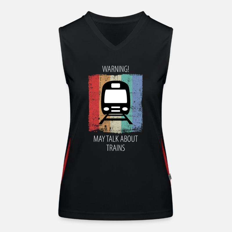 Train Railway Railroad Worker Trains Train Driver Women's Functional Contrast Tank Top