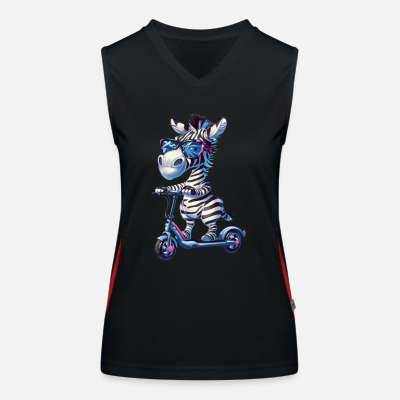 Zebra Roller Funktionelles Kontrast-Tank Top für Frauen