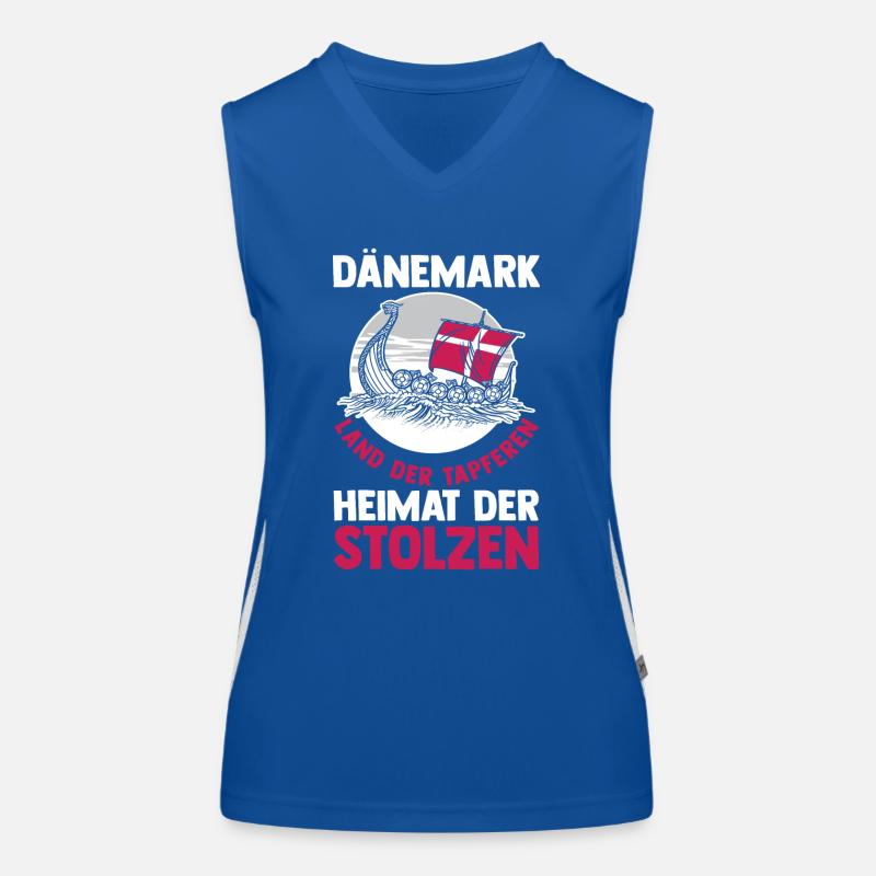 Dänen Dänisch Dänemark Funktionelles Kontrast-Tank Top für Frauen