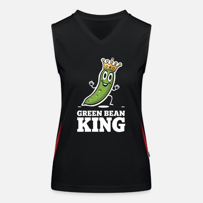 Grüne Bohnen Funktionelles Kontrast-Tank Top für Frauen
