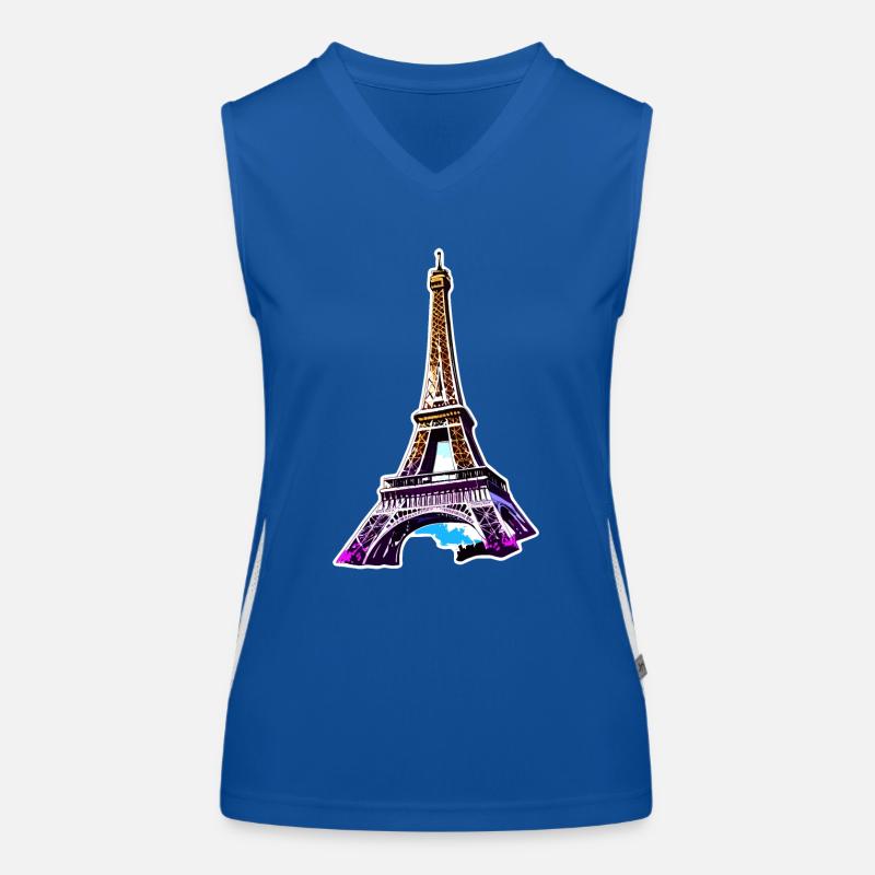 Eiffel tower #15 Débardeur respirant contrasté Femme