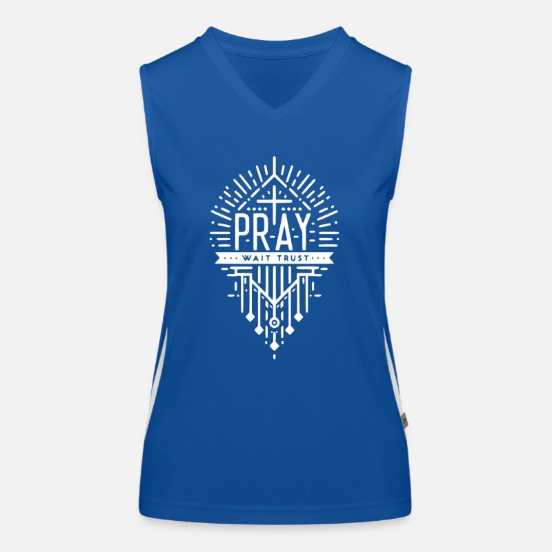 Pray Wait Trust Women's Functional Contrast Tank Top