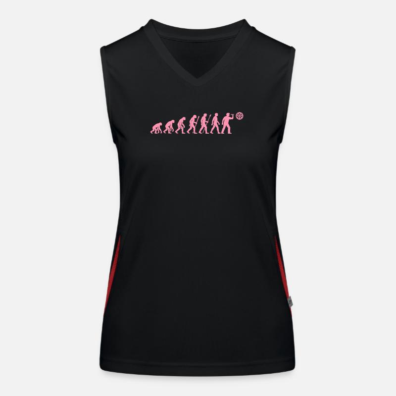 Evolution of snack time Women's Functional Contrast Tank Top
