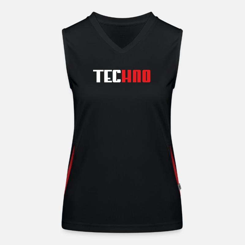 Techno Panther Funktionelles Kontrast-Tank Top für Frauen