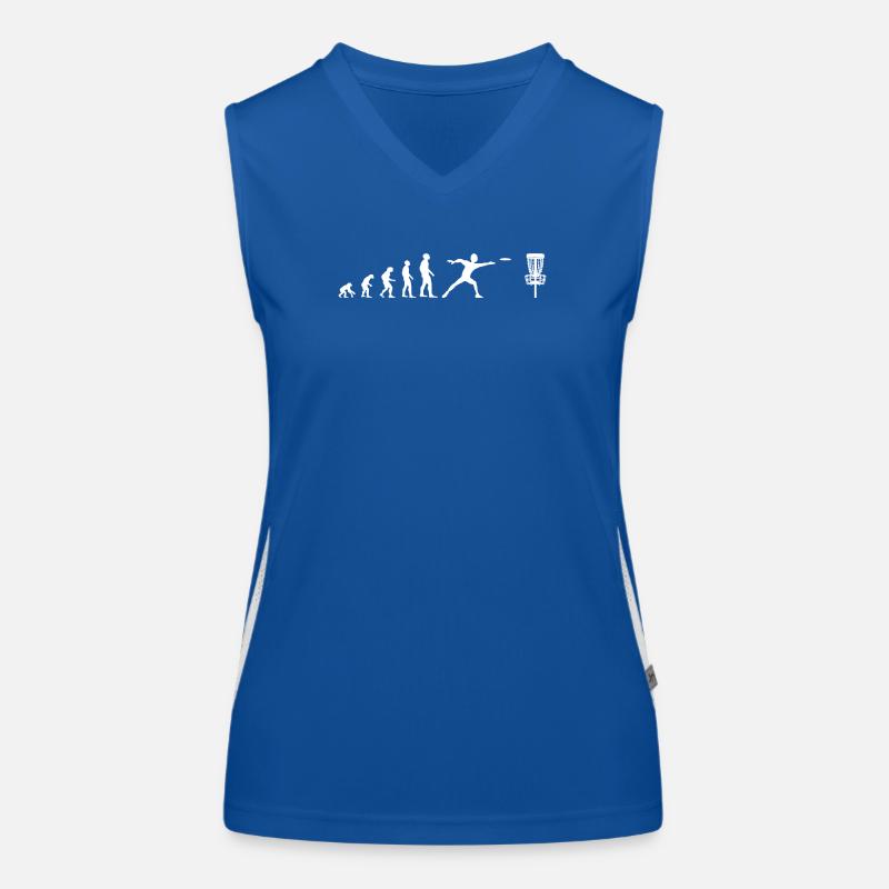 Evolution Du Disc Golf Lecteur De Disc Golf Frisbee Débardeur respirant contrasté Femme