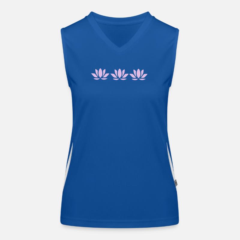 Fleur de lotus Fleur de lotus Fleurs de violet pastel Fleurs Débardeur respirant contrasté Femme