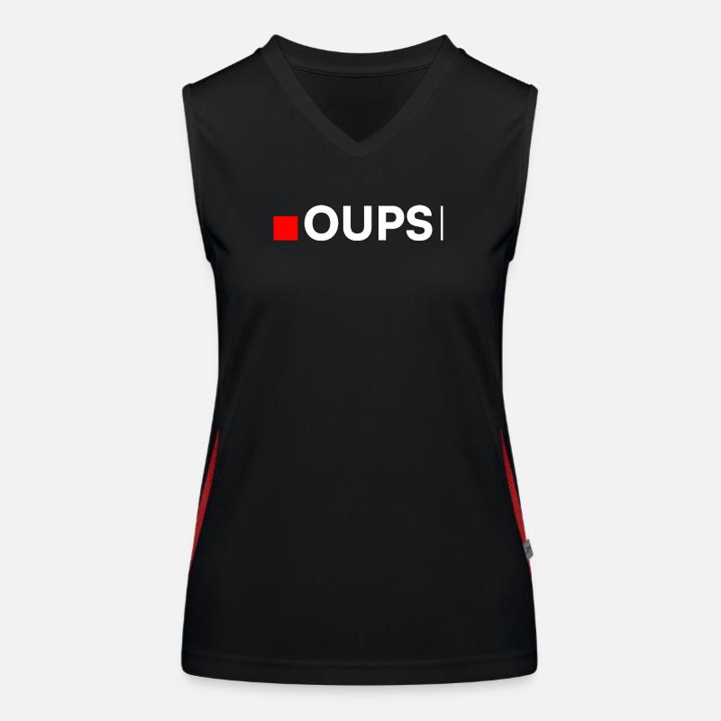 OOPS | Minimalist funny reaction Women's Functional Contrast Tank Top