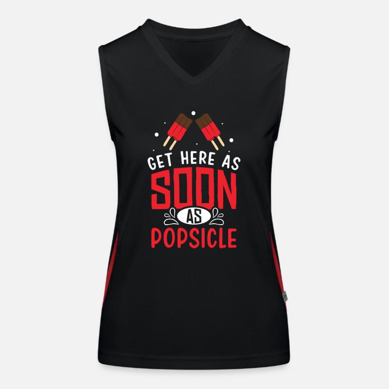 Get here as soon as popsicle Funktionelles Kontrast-Tank Top für Frauen