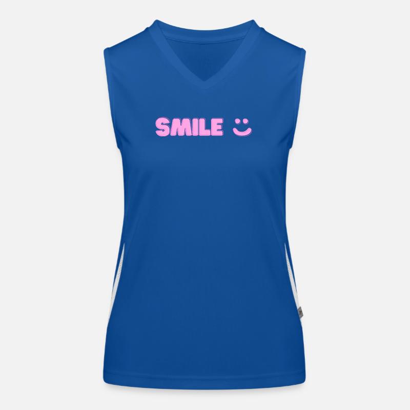 Lächeln-Print Funktionelles Kontrast-Tank Top für Frauen