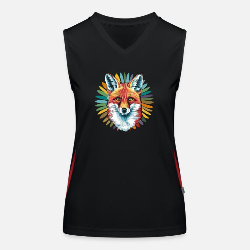 Fuchs - Illustration Funktionelles Kontrast-Tank Top für Frauen