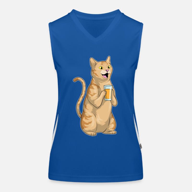 Katze Saft Funktionelles Kontrast-Tank Top für Frauen