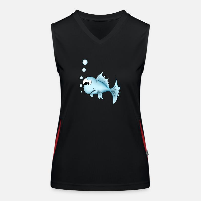 Fisch Funktionelles Kontrast-Tank Top für Frauen