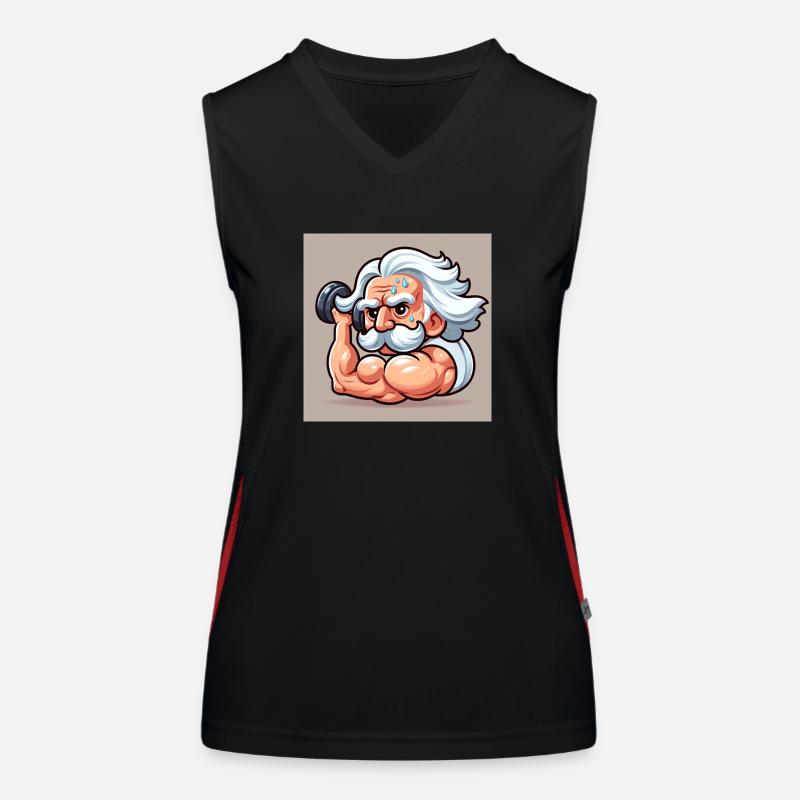 Einstein im Gym – Wissenschaft der Stärke Funktionelles Kontrast-Tank Top für Frauen