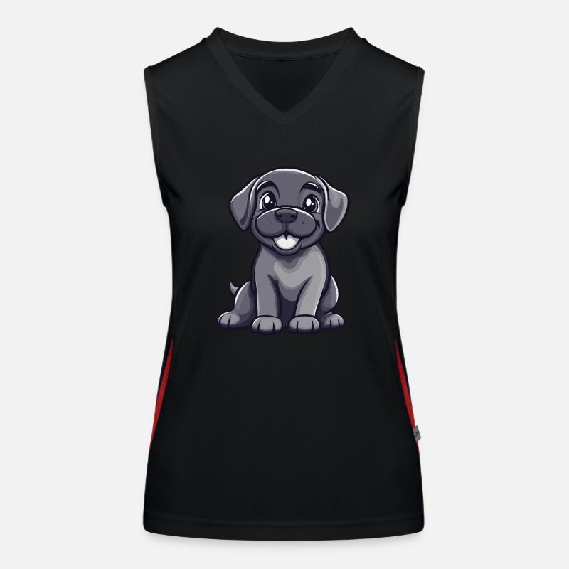 Mastiff Dog Cute Women's Functional Contrast Tank Top