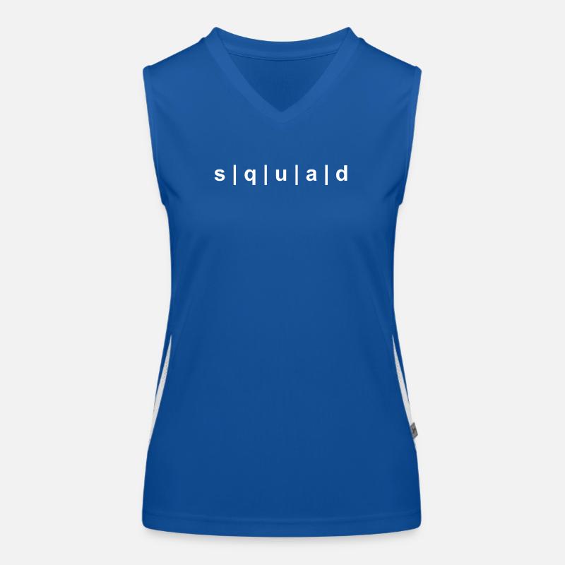 SQUAD weiss Funktionelles Kontrast-Tank Top für Frauen