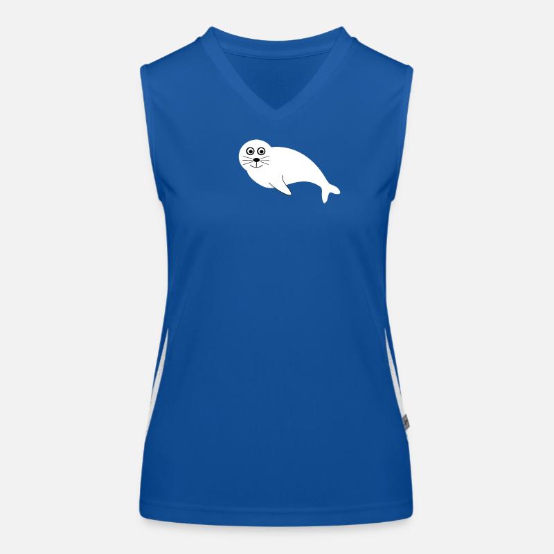 Seehund Seehunde Robbe Robben Tiere Geschenke Funktionelles Kontrast-Tank Top für Frauen