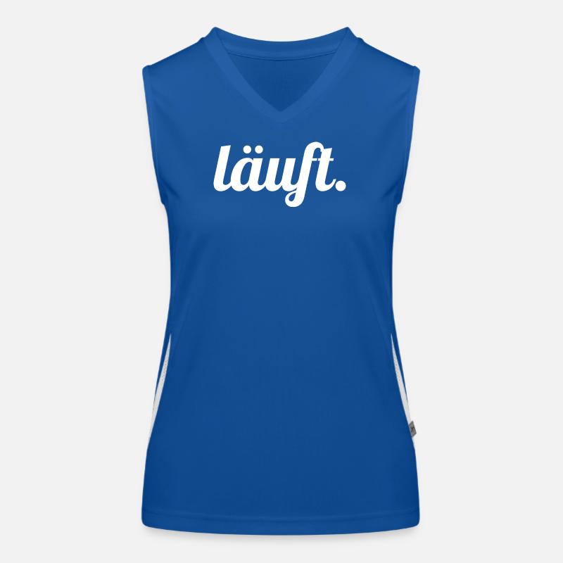 Läuft. Handlettering Script Funktionelles Kontrast-Tank Top für Frauen
