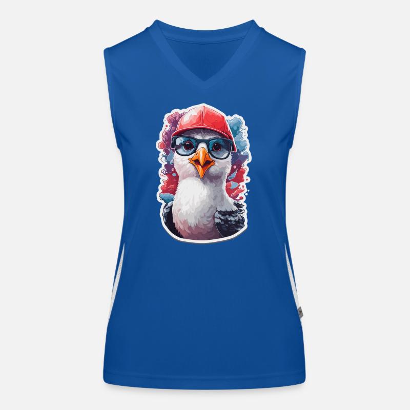 Seagull Cool avec casquette de baseball et lunettes de soleil Débardeur respirant contrasté Femme