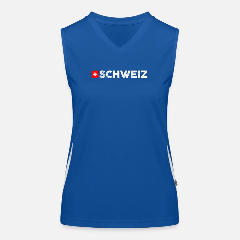 Drapeau de la Suisse Débardeur respirant contrasté Femme