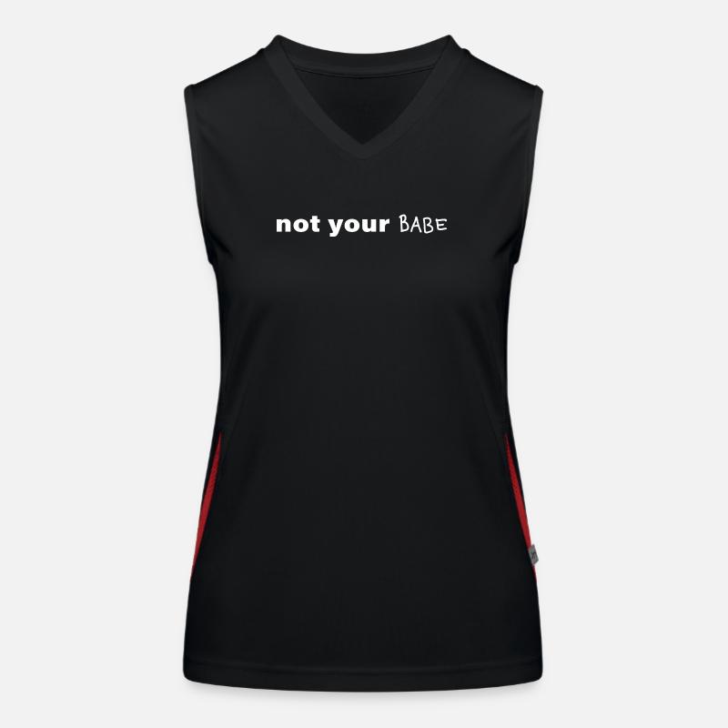 Not Your Babe. Minimal Statement Saying Women's Functional Contrast Tank Top
