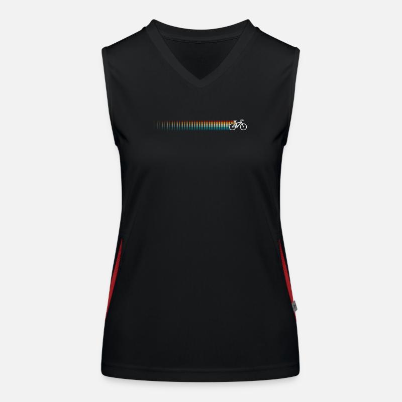 Retro Bicycle - Women's Functional Contrast Tank Top - black/red