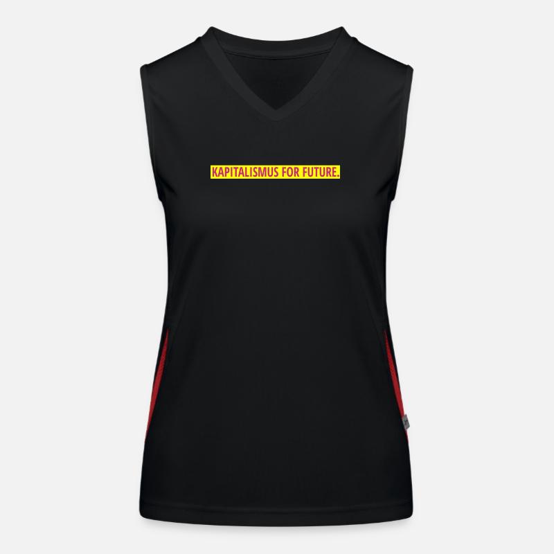 Kapitalismus for future. Funktionelles Kontrast-Tank Top für Frauen