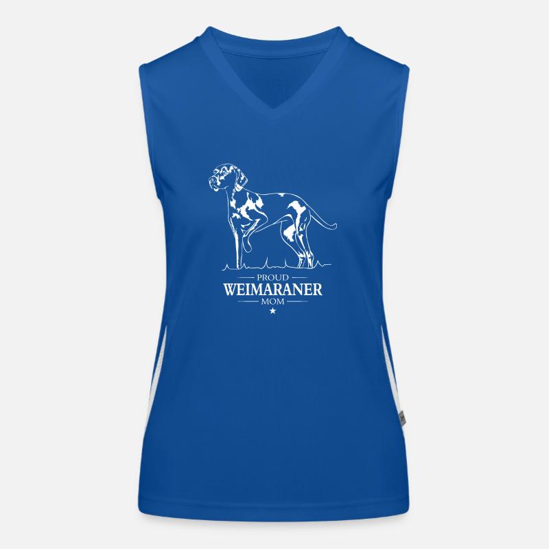Braque de Weimar Maman Chiens Chien Chasse Chiens Wilsigns Débardeur respirant contrasté Femme