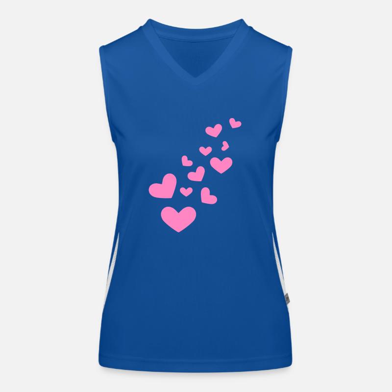 Herzchen Herz Muster Geschenk Funktionelles Kontrast-Tank Top für Frauen