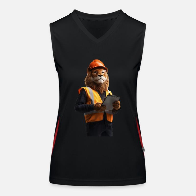 Löwe Funktionelles Kontrast-Tank Top für Frauen