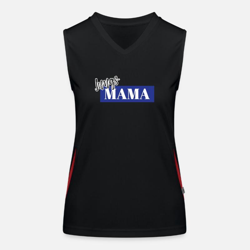Jungs Mama Mutter Eines Jungen Sohn Muttertag Mami Funktionelles Kontrast-Tank Top für Frauen