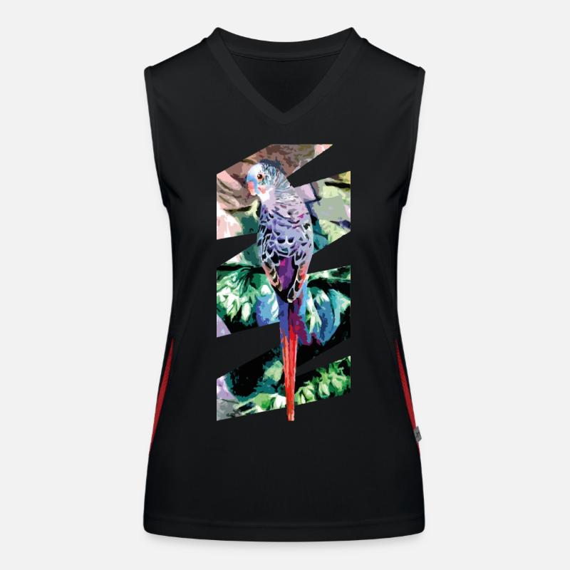 Wellensittich Funktionelles Kontrast-Tank Top für Frauen