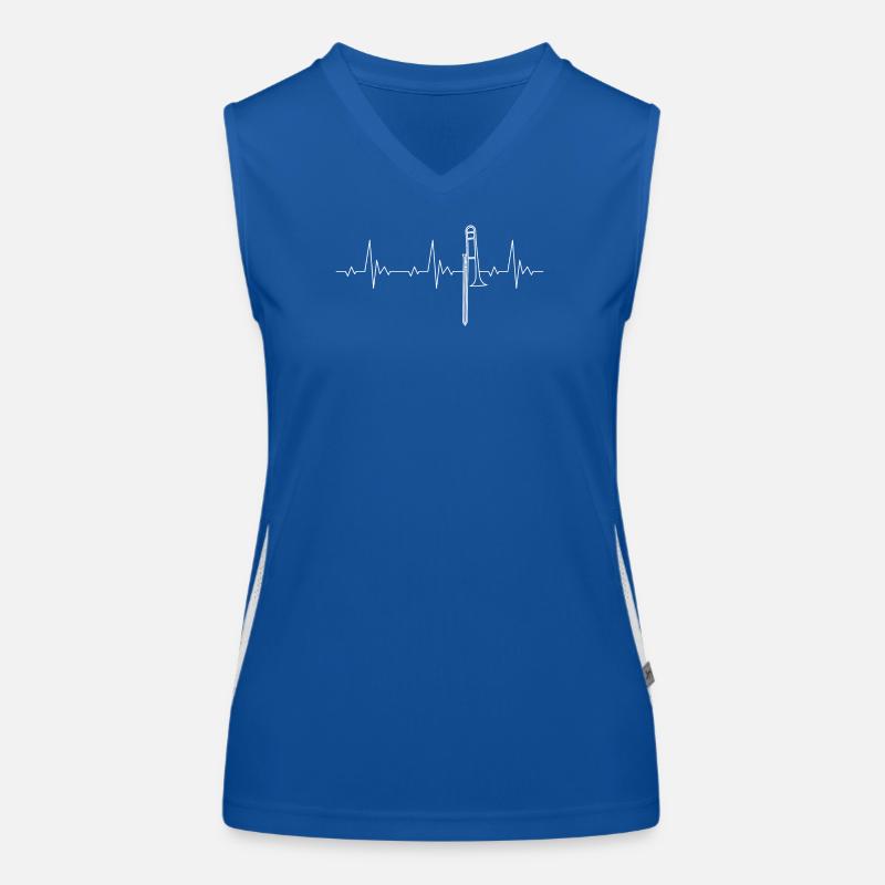 Trombone heartbeat for trombone players Women's Functional Contrast Tank Top