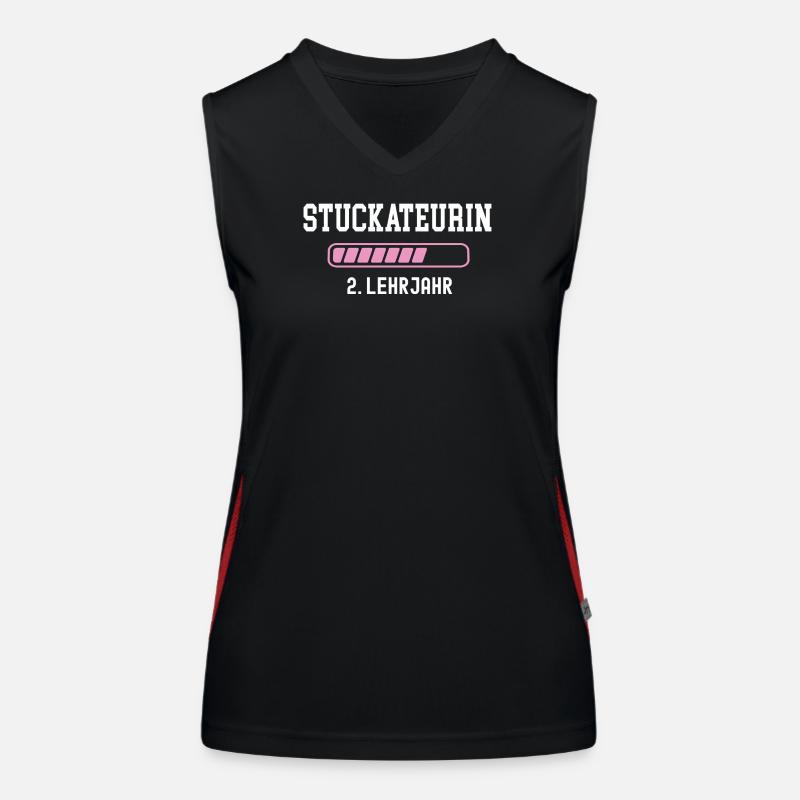 Plasterer training 2nd year of apprenticeship second year Women's Functional Contrast Tank Top