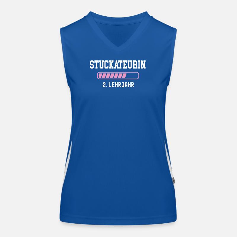 Plasterer training 2nd year of apprenticeship second year Women's Functional Contrast Tank Top