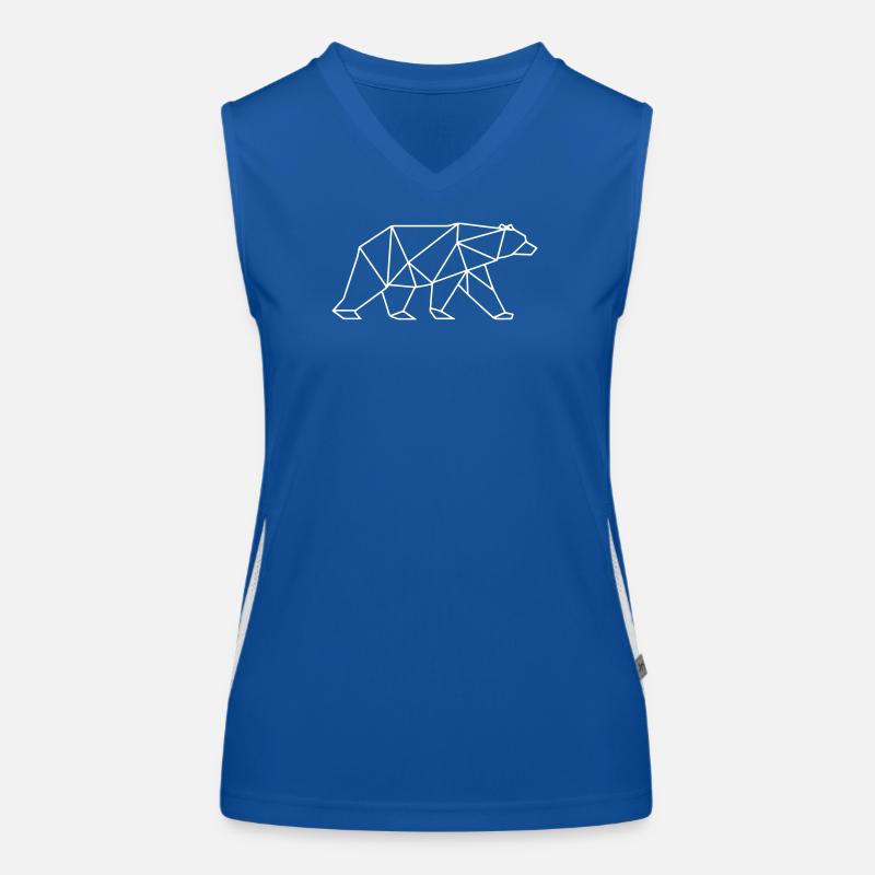 Bear Polygon Icon Women's Functional Contrast Tank Top
