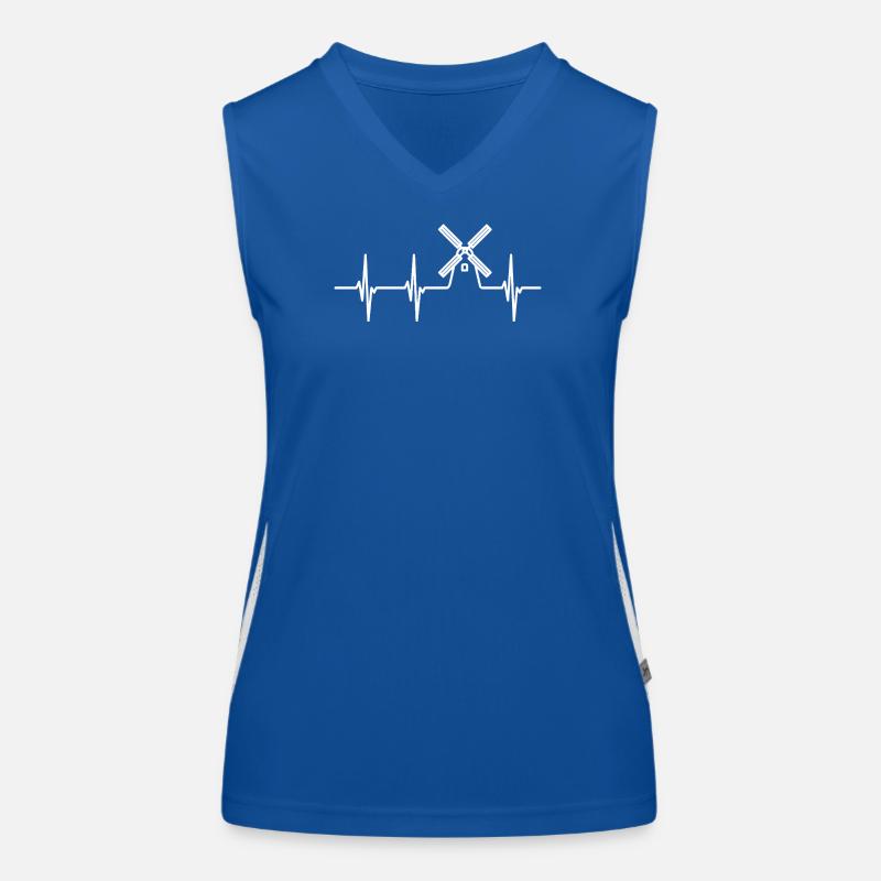 Farm Windmill ECG Women's Functional Contrast Tank Top