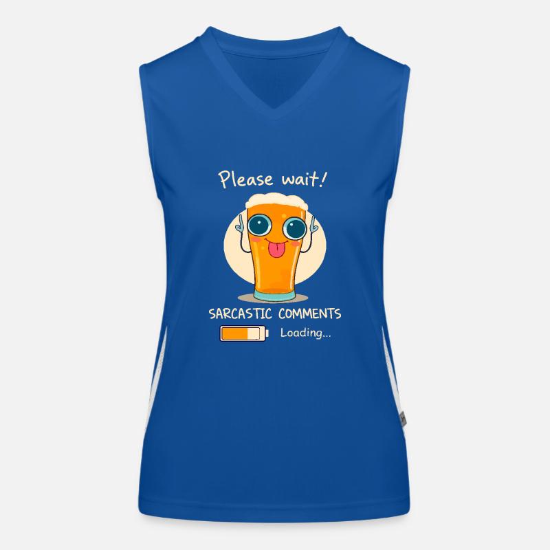 Sarkastisches Bierglas Funktionelles Kontrast-Tank Top für Frauen