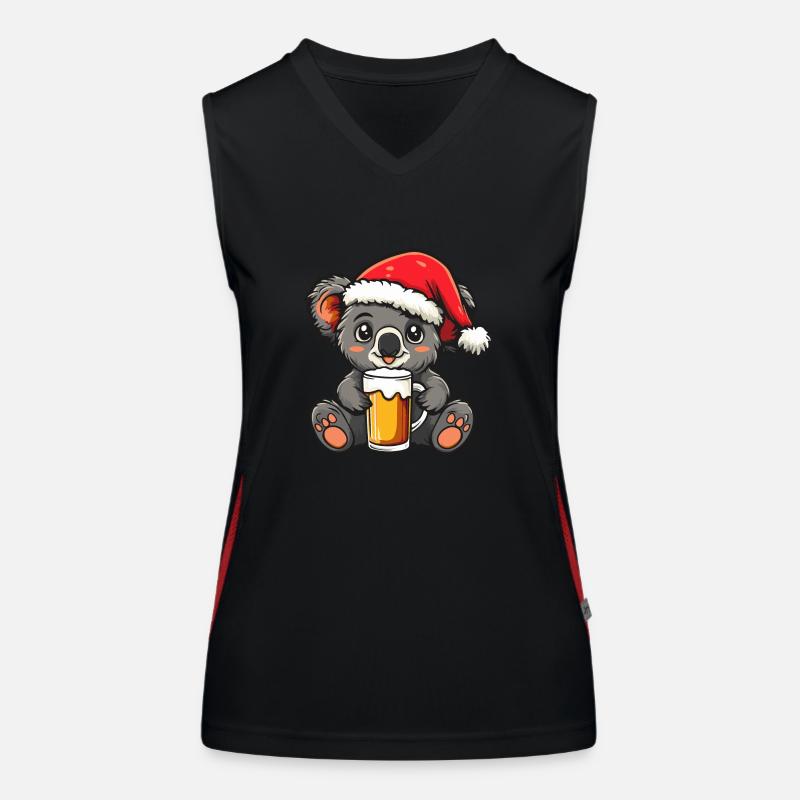 Koala Bière de Noël Drôle Débardeur respirant contrasté Femme