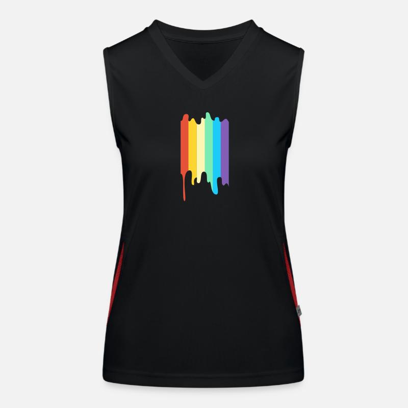 LGBT Regenbogenfarbe Funktionelles Kontrast-Tank Top für Frauen