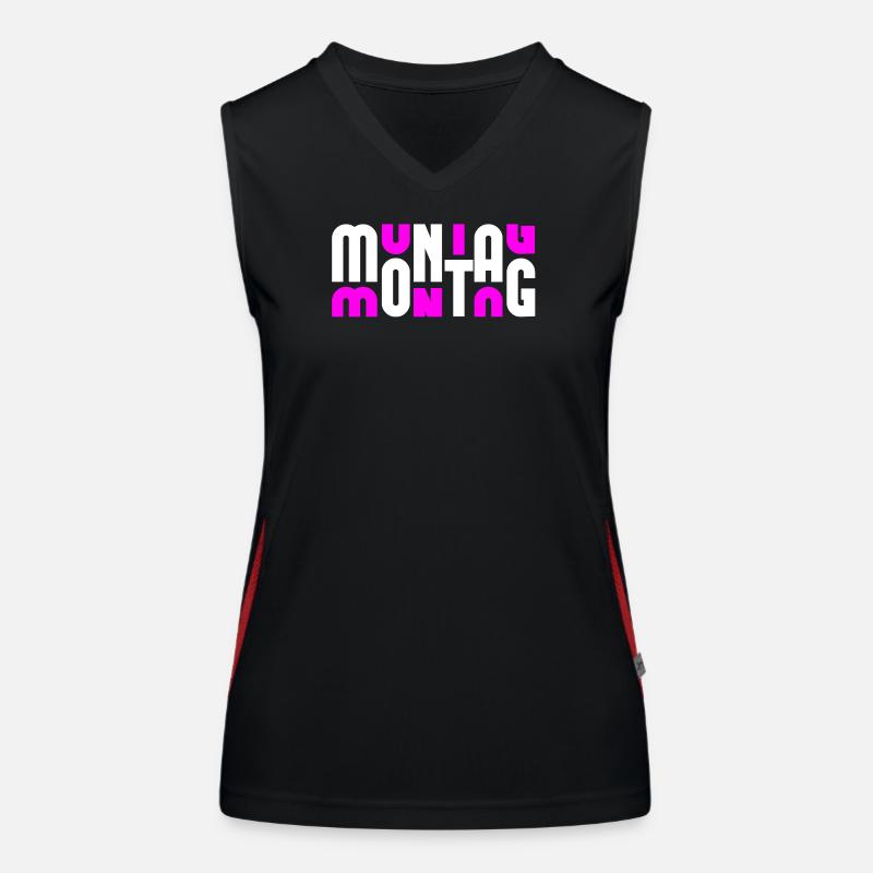 Monday White/Pink Women's Functional Contrast Tank Top